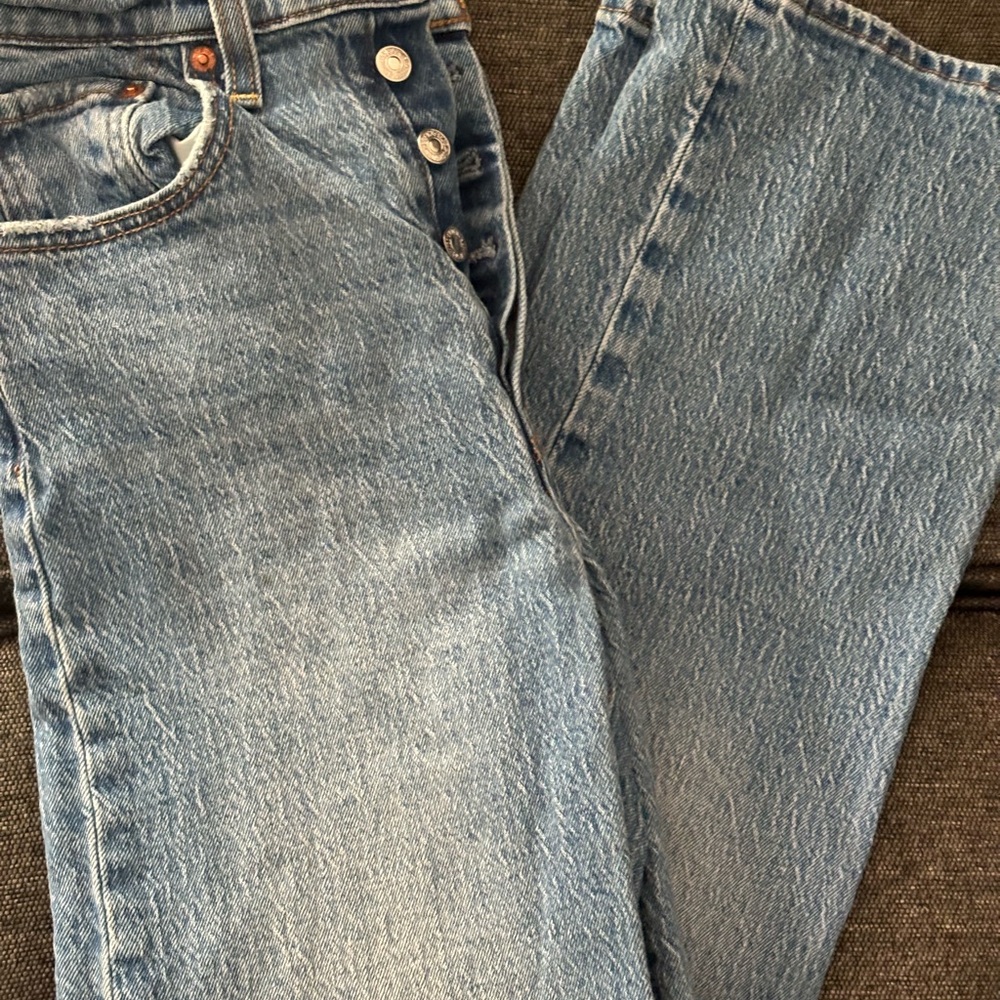Levi's Blue Straight Leg Jeans Classic Denim Style